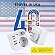 6-in-1 USA Adapter Steckdose, Adapter USA Deutschland Stecker mit 3USB 1USB C (3.4A), Reiseadapter USA Steckdosenadapter Reisestecker Stromadapter für Amerika Kanada Thailand Mexiko