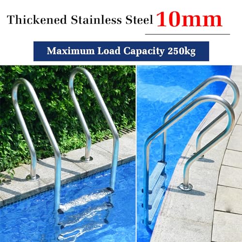 Escalera para piscina de acero inoxidable con 2 escalones miniatura 4