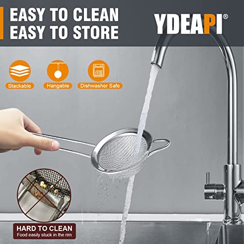 Ydeapi Fine Mesh Small Strainer 3 Inch, Metal Mini Sieve With Sturdy Handle thumb #6