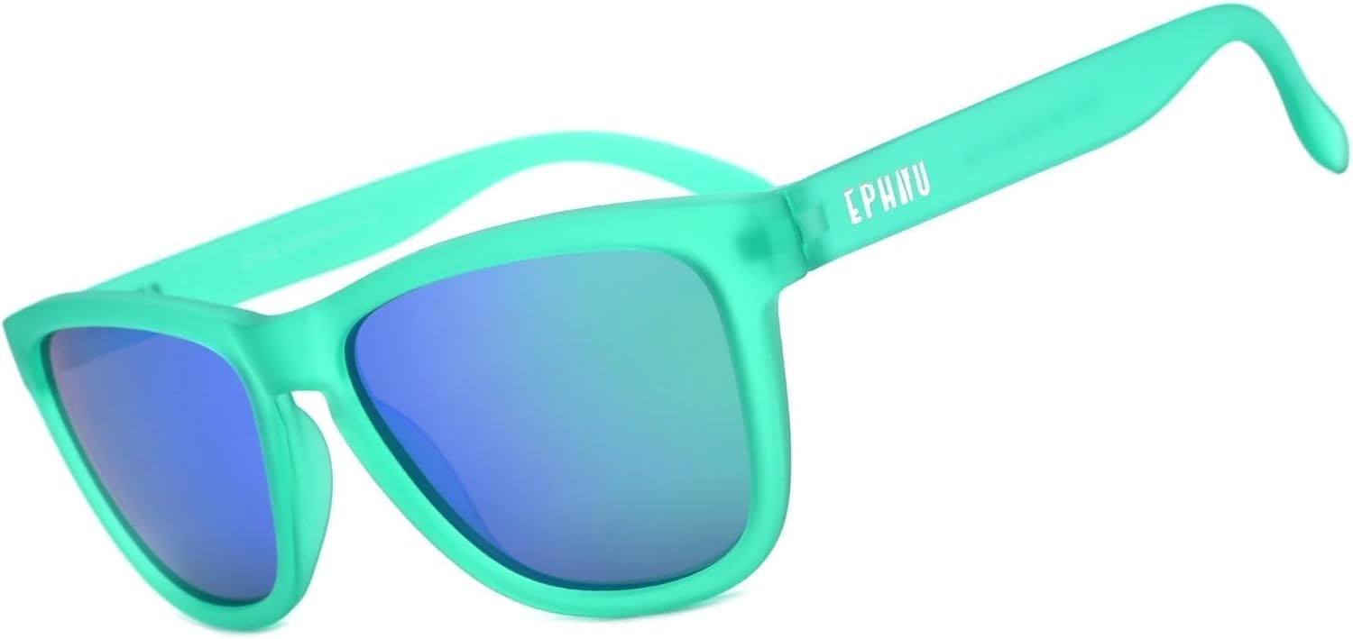EPHIU Polarized Sports Sunglasses for Men Women No-Slip No-Bounce Grip for Running Cycling Fishing with Mirrored UV400 Lenses