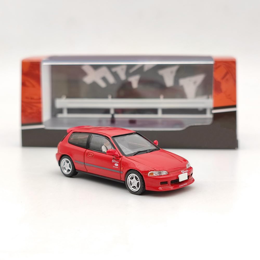 Hobby Giappone 1/64 per Civic (EG6) Myogi Night Kids Shingo Shoji Red HJ641017HR Diecast Modello Giocattoli Collezione Auto Regali