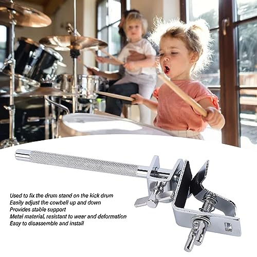 Drum Stand Clamp Bass Drum Adjustable Metal Cowbell Clip Percussion Instrument Fixing Accessories for Drummers and Musicians miniatura 2