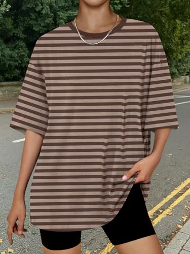 Image of Trendy Queen Womens Oversized T-Shirts Short Sleeves Workout Tops | Casual Summer Gym Tees Plus Size Fashion Clothes 2026