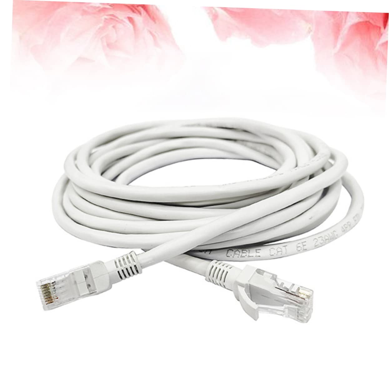 Câble Ethernet Cat6 Rj45 50m en Cuivre et Plastique Blanc | Jumper Réseau, pour Téléphones Voip et Nas, Transmission 100m, Applications Cat6
