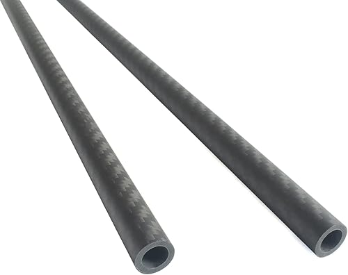 Tubo de fibra de carbono de 0.079in de grosor, 0.472in x 0.315in x 16.535in, superficie mate envuelta en rollo 3K (2 piezas)
