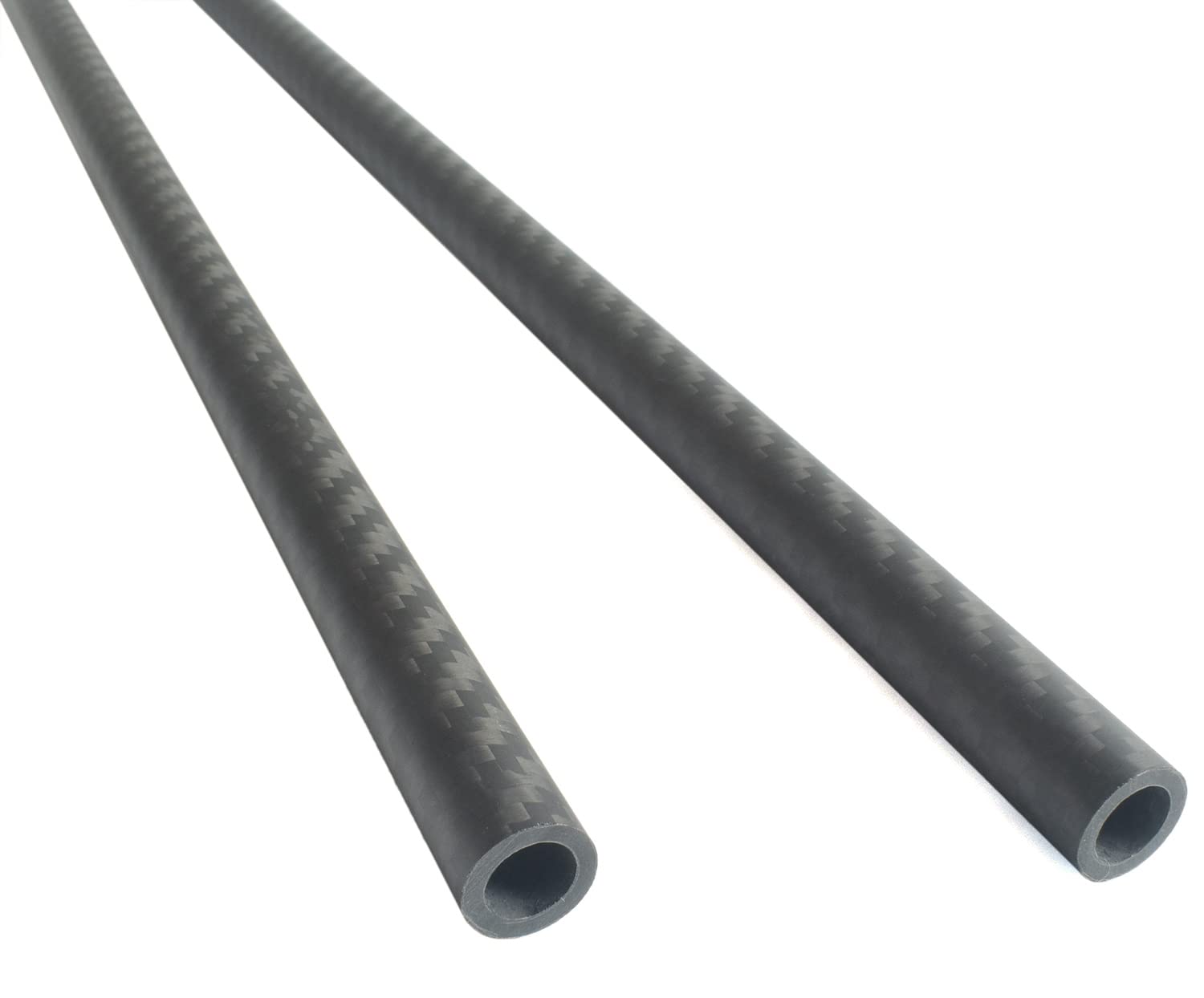 2mm Thickness Carbon Fiber Tube 8mmx4mmx420mm 3K roll Wrapped Twill Matte Surface (2pcs)