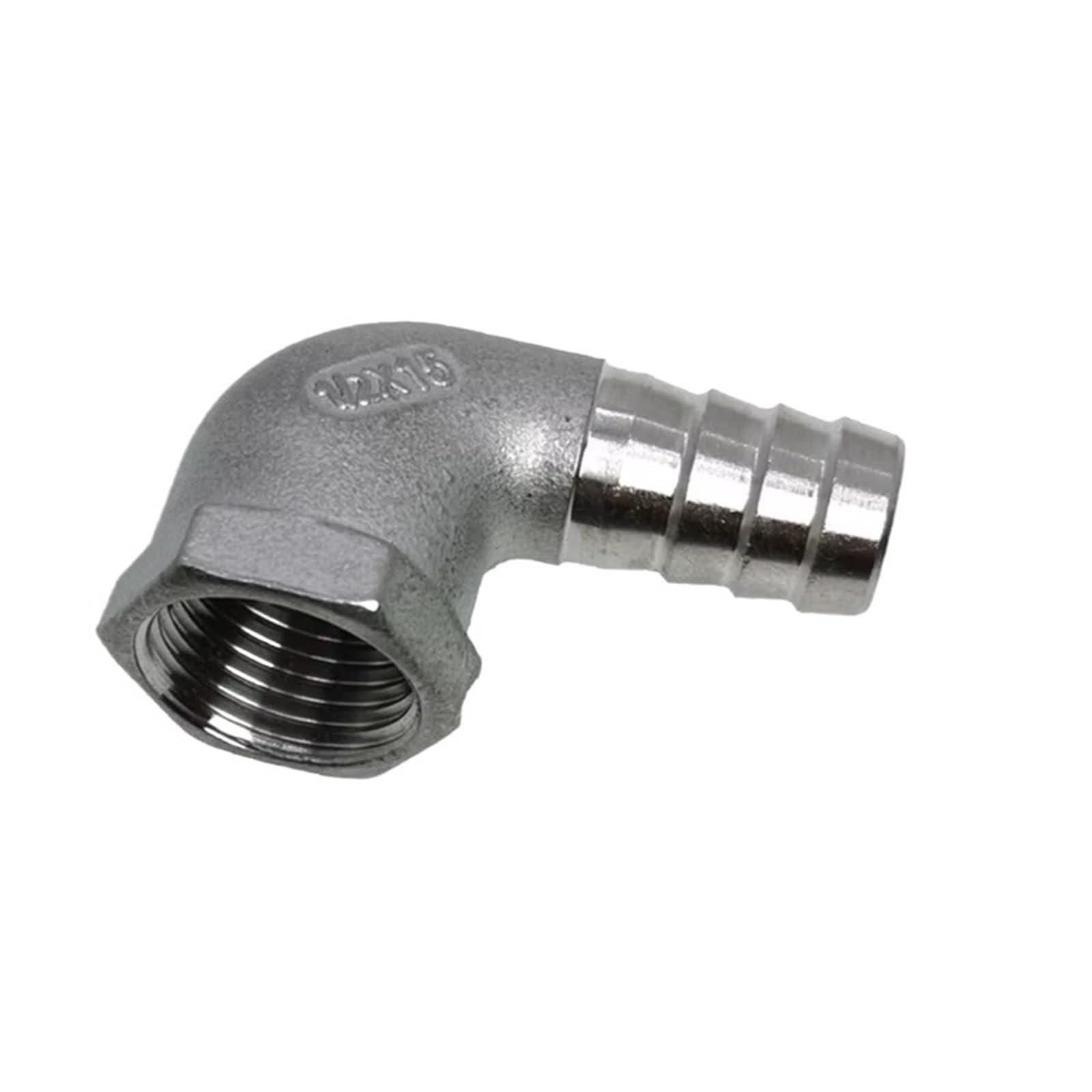 Wattsbvd Women's 1/2 5Pcs 304 Stainless Steel Right Angle Pagoda Elbow 90 Degrees " Bspt To Hosetail Barb Connector 5Mm / 20Mm(Barb 5Mm)