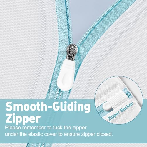 RNOAFMU 5-Pack Mesh Laundry Bags for Delicates | Zippered Wash Bags for Bras, Shoes, Travel, College Dorm Essentials in 3 Sizes (2 Small, 2 Medium, 1 Large)