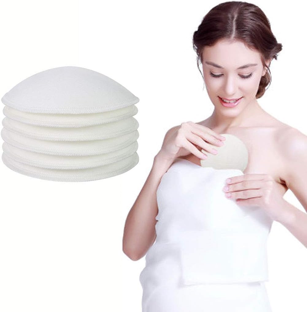 4pcs Breast Pads Absorbency Soft Breathable Organic Cotton Pads for Anti-overflow Breast Pads Nursing Accessories Cotton, app.11cm/4.33in, As Pic Shows