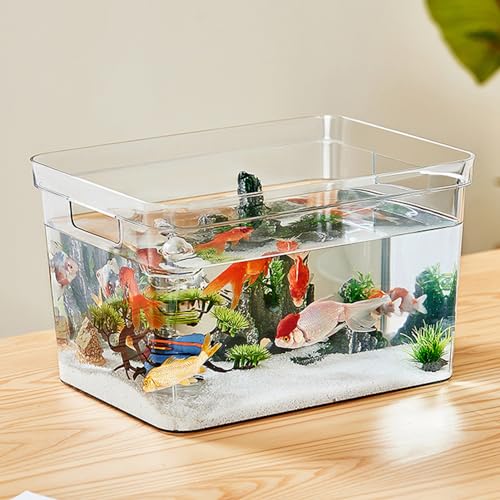 Tanque de peixes transparente, visibilidade de 360 graus, decoração faça você mesmo, aquário transpa