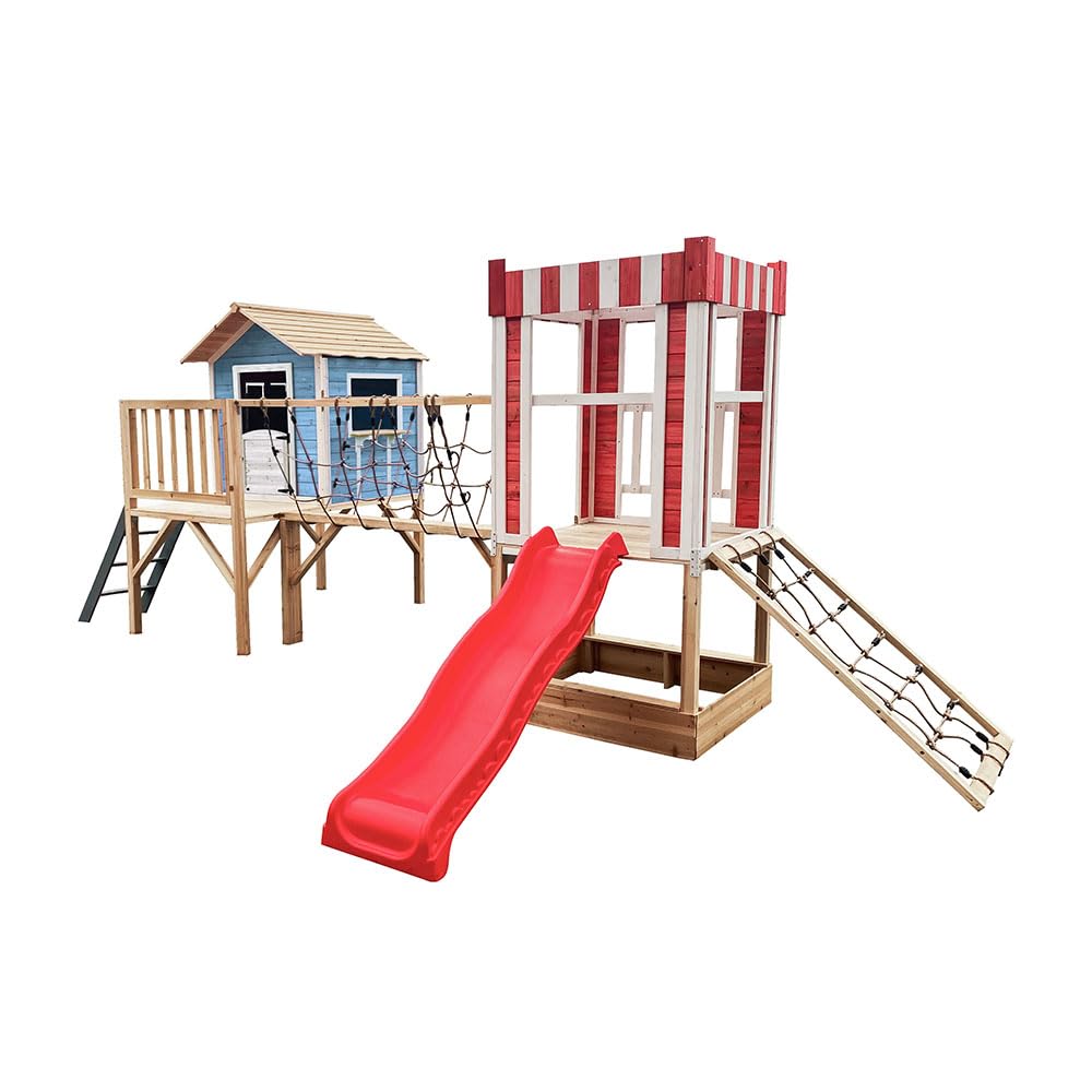 Home Deluxe - Spielpark inkl. Rutsche WUNDERLAND - 555 x 340 cm | Ausstattung inkl. Rutsche