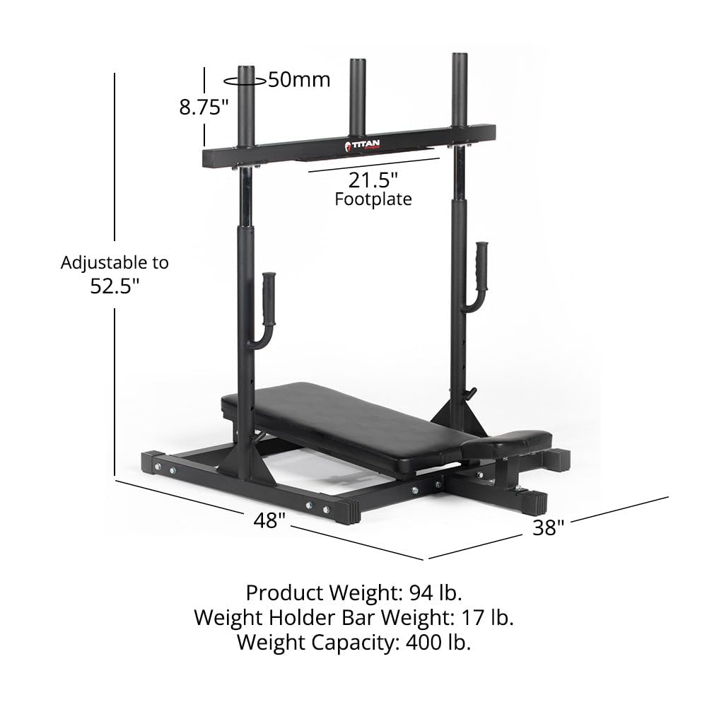 Titan Fitness Vertical Leg Press Machine Leg Strengthening Workout for Home Gym High Intensity Presses Adjustable Starting Height 400 LB Capacity Compact Leg Press Machines product thumbnail 7