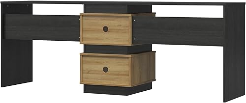 Miniatura 6 de Novogratz Nelson - Escritorio de 2 vías, roble negro y natural