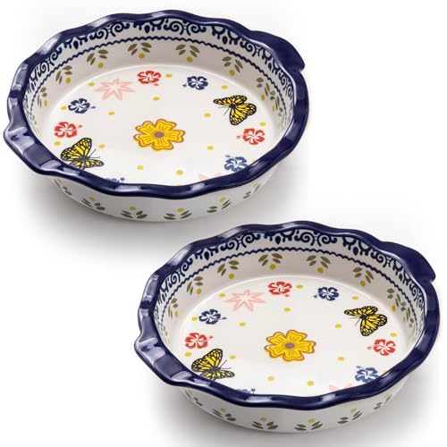 Uiifan Vintage Floral Pie Pans