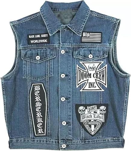 Black & Blue Label Society Vest Denim2
