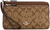 COACH Signature PVC Double Zip Wallet
