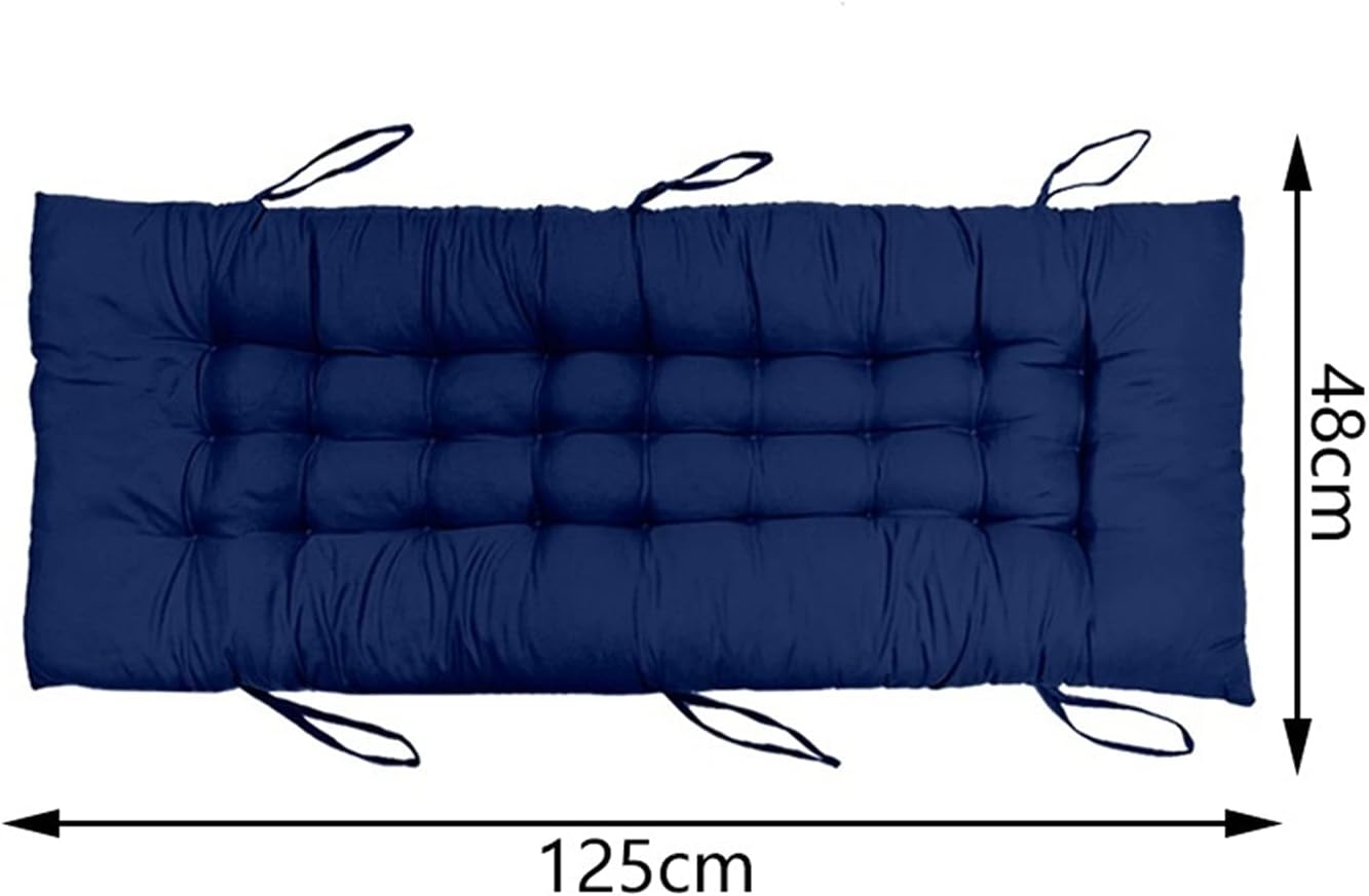 2 Sizes Rocking Chair Cushion Sofa Cushions Lounge Chair Cushion Solid Color Chaise Overstuffed for Garden Sun Lounger Mattress Patio Chair Cushions (Color : Green, Specification : 48x155cm)