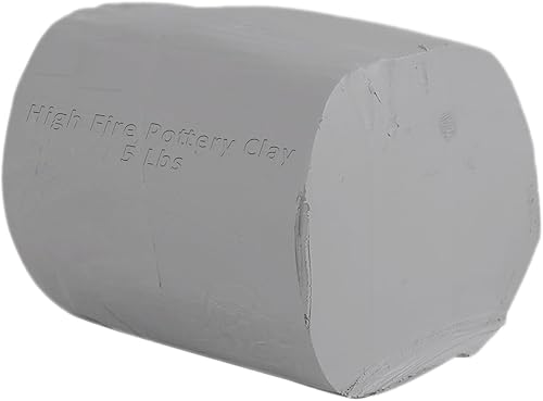 Arcilla de cerámica de cerámica de fuego medio alto, cono 6-10 de 5 libras para lanzar ruedas y construir a mano, esculpir, principiantes y