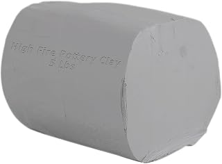 Mid High Fire Stoneware Pottery Clay 5 Lbs Cone 6-10 for Wheel Throwing and Hand Building, Sculpting, and Advanced (Gray)