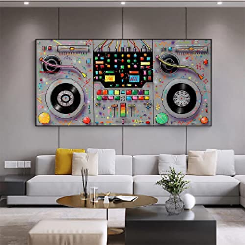 Affiches et impressions sur toile musique abstrait coloré 40x80cm salon moderne