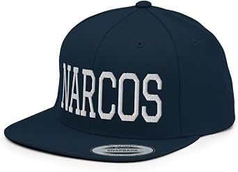 NG Narcos Flat Bill Snapback Hat High Crown Adjustable Cap - Gorra Belica