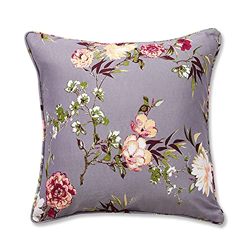 Image of Swayam Cotton Set 2 Decorative Soft Cushion Case Square Pillowcases for Couch Sofa Bed Living Room| 20 X 20 Inches | Grey Floral