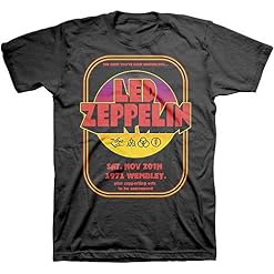 Rock Off LED Zeppelin 1971 Wembley Officiel T-Shirt Hommes Unisexe - Les Beatles, Paul McCartney, John Lennon, RIngo Starr, George Harrison