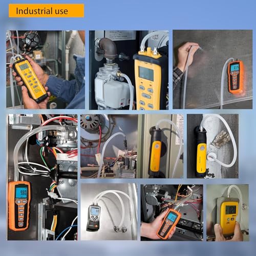 Image of ZIBOO JL3KM Manometer Probe Kit, Compatible with Klein Tools ET180 Digital Manometer Compatible with Fieldpiece JL3KM2, SDMN5,SDMN6,ADMN2,HVAC 2X 39.37 inch (1.0M) Soft Tubes