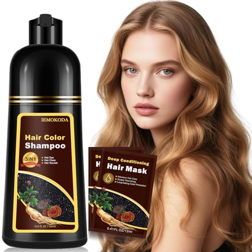 Fedulili Instant Natural Brown Hair Color Shampoo