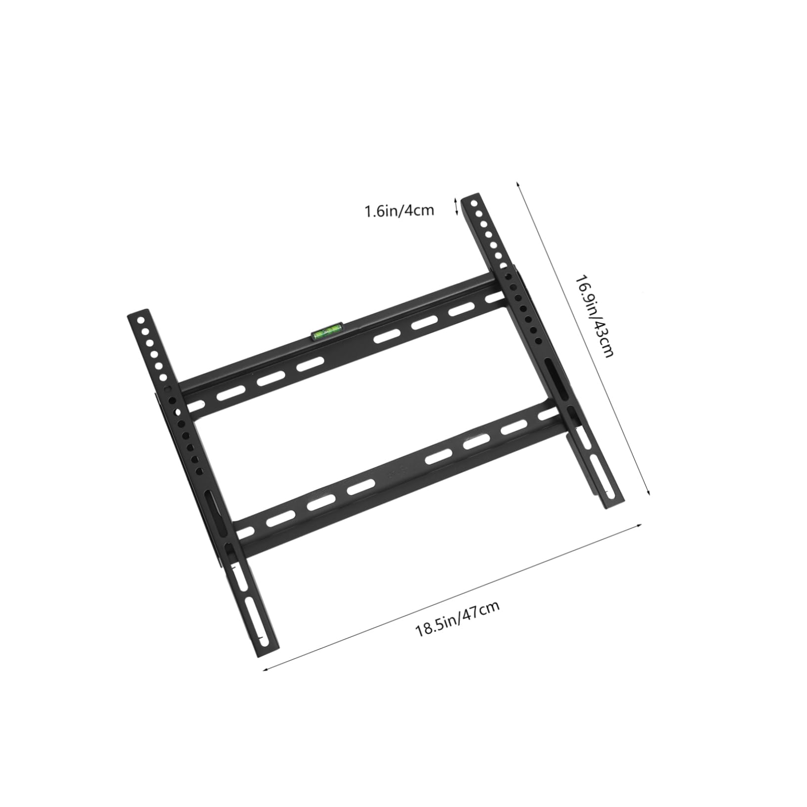 HOMSFOU Supporto Tv Da Parete Per Televisori Design Salvaspazio Facile Installazione e Alta Sicurezza Per Soggiorni e Camere Da Letto