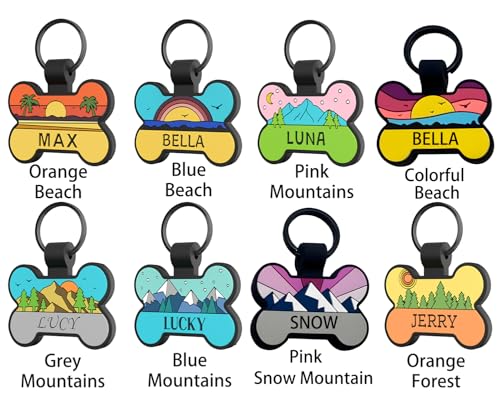 HQYDDMI Hundemarke mit Gravur, Leise Silikon Hundemarke Personalisiert mit Name, Telefonnummer,Tiermarke für Hunde, Katzen & Welpen(1 Pcs, Knochen)