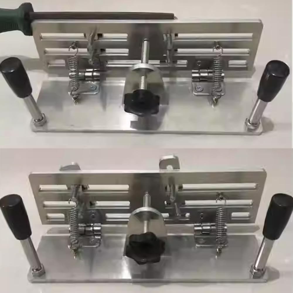 Plantilla de Afilado de Cuchillos Manual Universal para Lijadora de Banda Soporte Localizador de Afilado de ángulo Fijo de Metal Profesional (B)