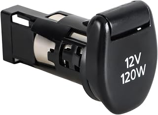 12V Power Socket, Cigarette Lighter Socket Compatible with Nissan Sentra Rogue Versa Altima LEAF 2013-2024 Infiniti Q50 Q60 2015-2021, Front Power Outlet Sockt Replace# 25331-6CA0A