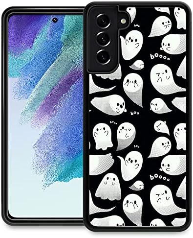 DJSOK Compatible with Samsung Galaxy S21 Plus Case,Halloween Ghost Boo for Girl Men Drop Protection Pattern with Soft TPU Bumper Case for Samsung Galaxy S21 Plus