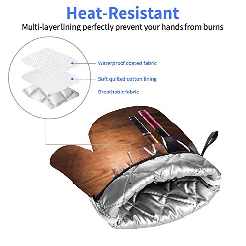 2 Piece Set Oven Mitts, Grapes Baking Glove For Cooking Bbq #TOP3