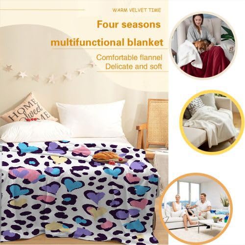 Manta Polar 220 x 240 Estampado de Corazones, Mantas para Cama 105 de Franela Cálida y Cómoda para Niños y Adultos, Mantitas para Sofá Reversible para Cubre Sofa Colchas, Fácil de cuidar_6527a
