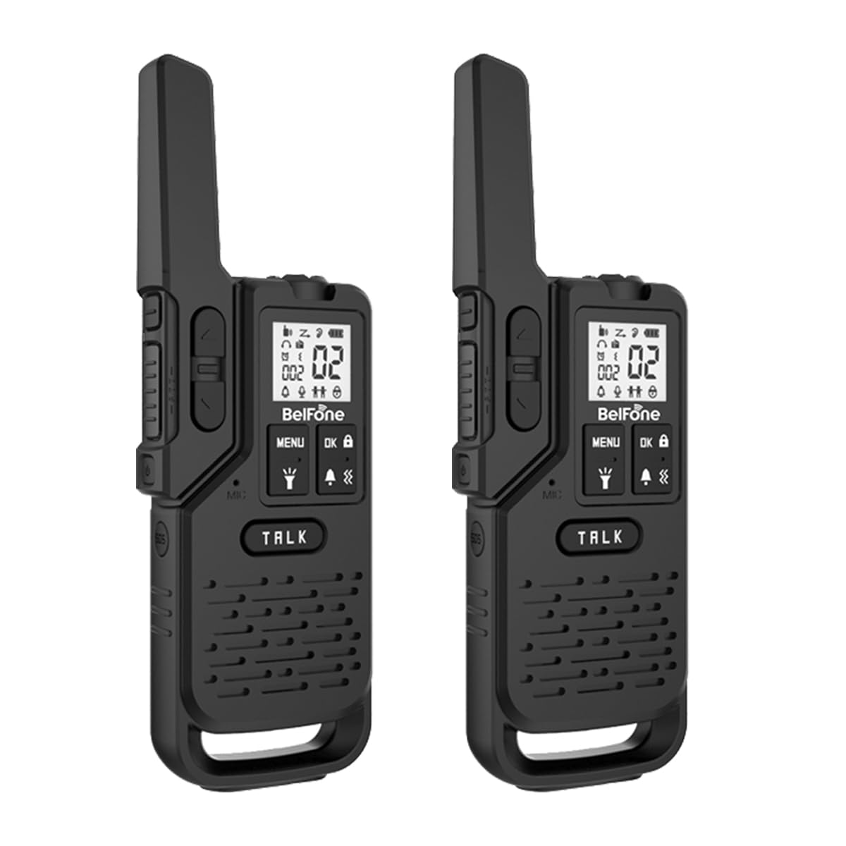 BelFone OG200 PMR446 Walkie Talkies (2 Pack) - Licence-Free Two-Way Radios (0.5W), 1800mAh Battery, Dual Standby, VOX & Built-in Torch for Business, Security, and Outdoor Use