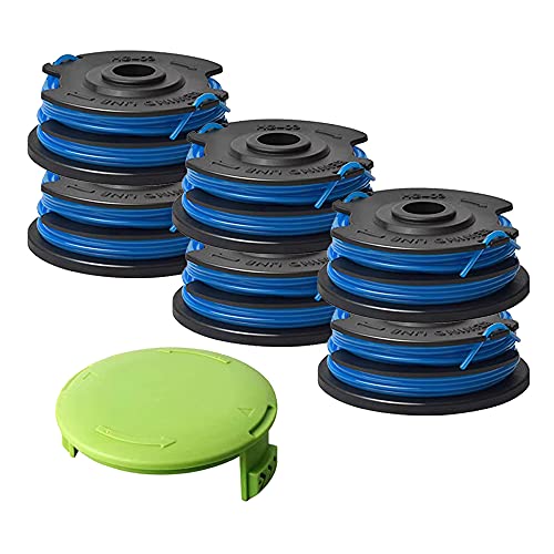 Cilivo 29242/29082 Dual Line String Trimmer Replacement Spool Compatible with Greenworks 21212 and 21272, 27ft 0.065', 7-Pack (6-Line Spool + 1 Cap)