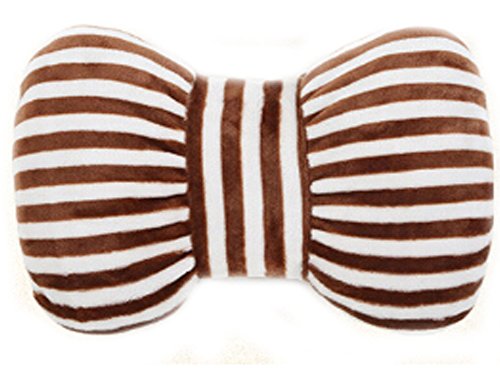 Winter Hot Water Bottle Safe Explosion-Proof Rechargeable Hand Warmer Pocket Portable Electric Heat Pain Relief Warming Bag with Detachable Velvet Cover, Cute Cartoon/Bowknot (Big Bowknot-Brown)