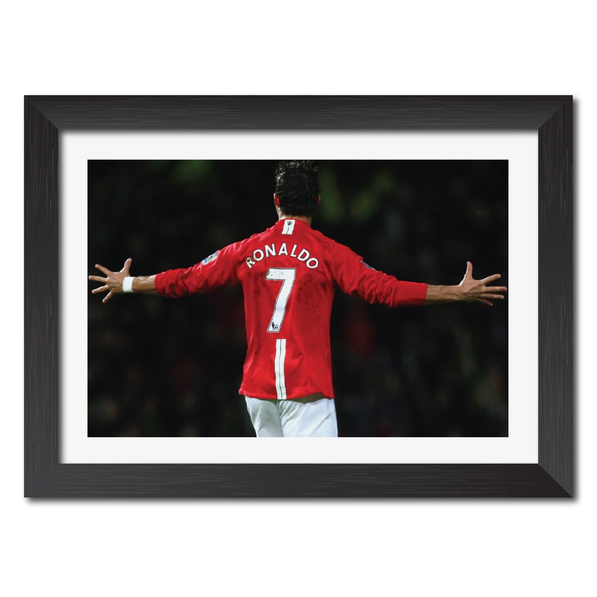 TenorArts Cristiano Ronaldo Manchester United Celebration Style Laminated Poster Framed Painting with Matt Finish Black Frame (12 inches x 9inches) (B09DXH8RG7) Amazon Price History, Amazon Price Tracker