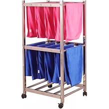 Stainless Steel Towel Racks with Wheels for Indoor Outdoor Clothes Drying Floor Standing Garment Dryer Stand for Barber Shops Pool Spa Blanket Ladders