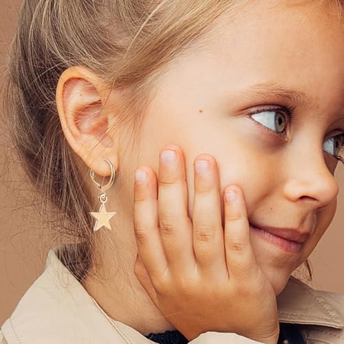 Image of Smiley Face Earrings Huggie Hoop Y2K Preppy Happy Lightning Bolt Heart Star Small Dangle Colorful Gold White Red Pink Yellow Blue Jewelry