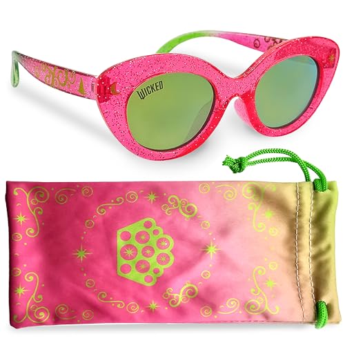 ARKAID Kids Wicked Sunglasses Stylish Comfortable & Durable UV-Protective Girls Glasses With Soft Carrying Case - Officially-Licensed Wicked Gifts