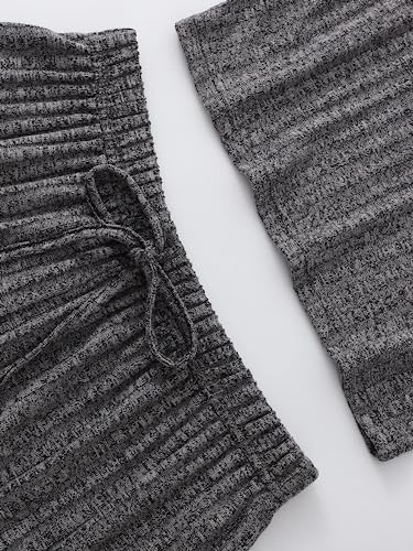 Image of SOLY HUX Women's Button Front Ribbed Knit Tank Top and Shorts Pajama Set Sleepwear Lounge Sets
