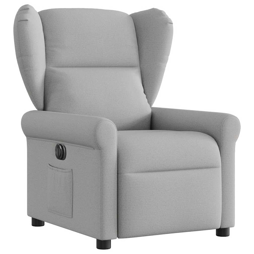 Genérico Sillón reclinable eléctrico de Tela Gris Nube, Sillones Gris,3303363