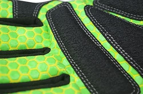 Miniatura 5 de Seibertron HIGH-VIS SDXG2 Dexterity Super Grip GEL Oil & Gas Anti-Vibration Impact Protection Guantes de seguridad CE EN388 4131 M con 1 clip de