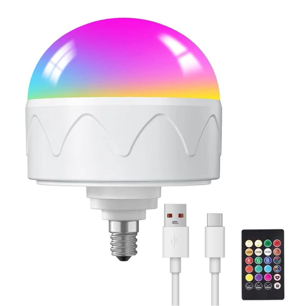 Aboiled Light E12 Rechargeable Bulb 2200Mah Battery Operated Detachable Lamp With Remote Control Versatile Ing