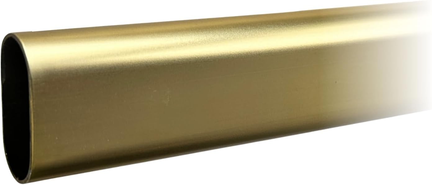 Oval Closet Rod | CUSTOM CUT | Up to 48" | Polished Chrome
