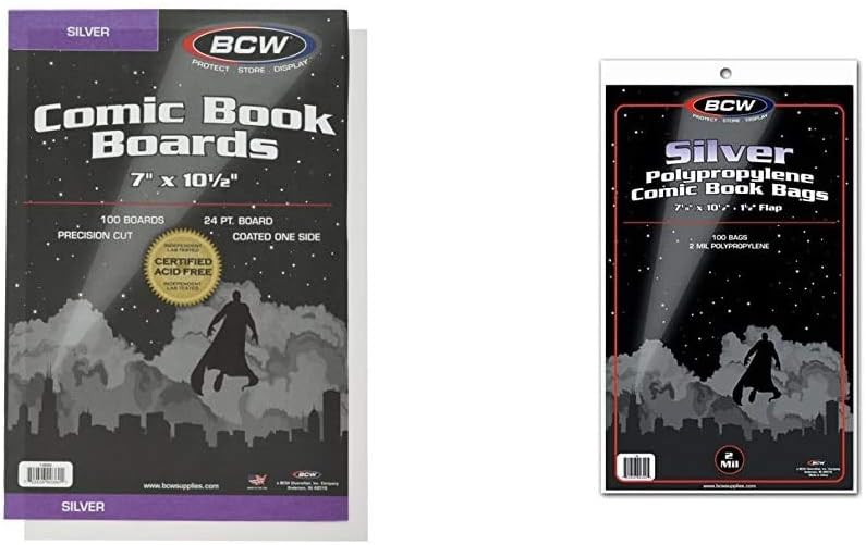 BCW Backing Boards, 7 x 10 1/2", Silver: Toys & Games