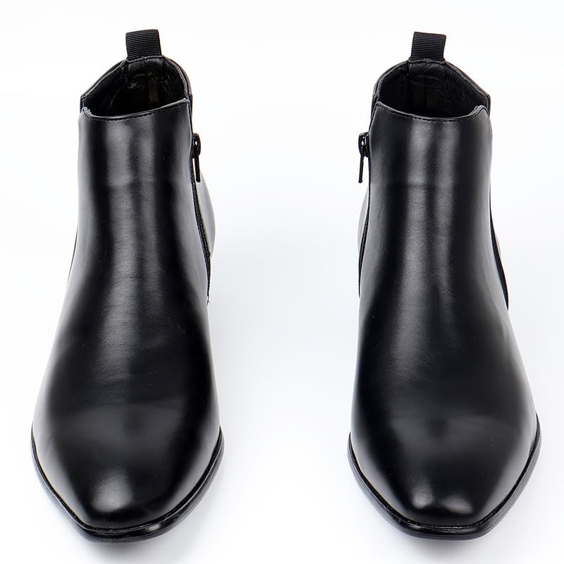 JXpxbao Herrenmode Reißverschluss Chelsea Stiefel Herren-Motorradstiefel Combat Casual Dress Boot Für Männer